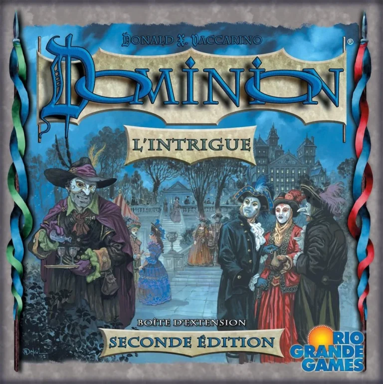 Dominion L'Intrigue boîte extension jeu société mascarade
