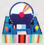 Maquette colorée avec roue et ampoules