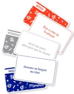 Cartes de jeu éducatives avec défis pour enfants