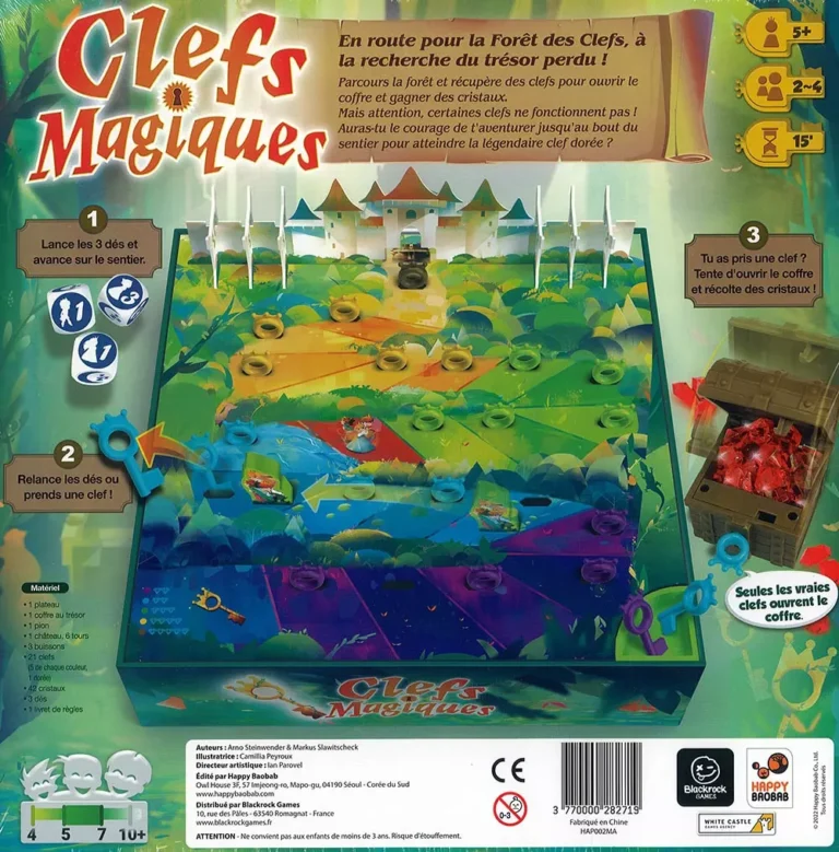Jeu Clefs Magiques forêt enchantée château trésor enfants