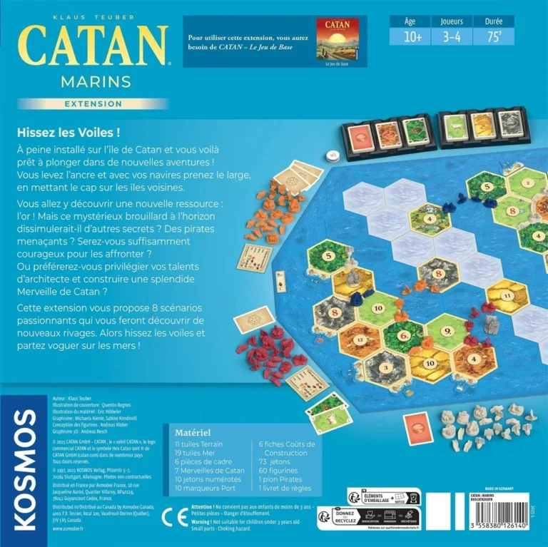 Extension Catan Marins jeu société Kosmos