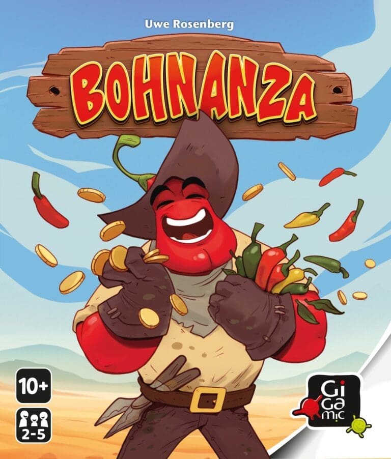 Boîte jeu Bohnanza personnage piment riant nourriture