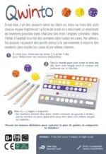 Qwinto jeu de société dés crayons plateau coloré
