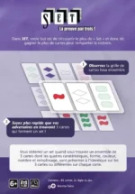 Jeu de cartes SET avec règles et exemples de combinaisons