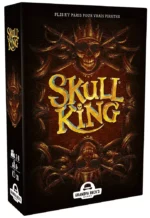 Boîte jeu Skull King crânes dorés fond noir