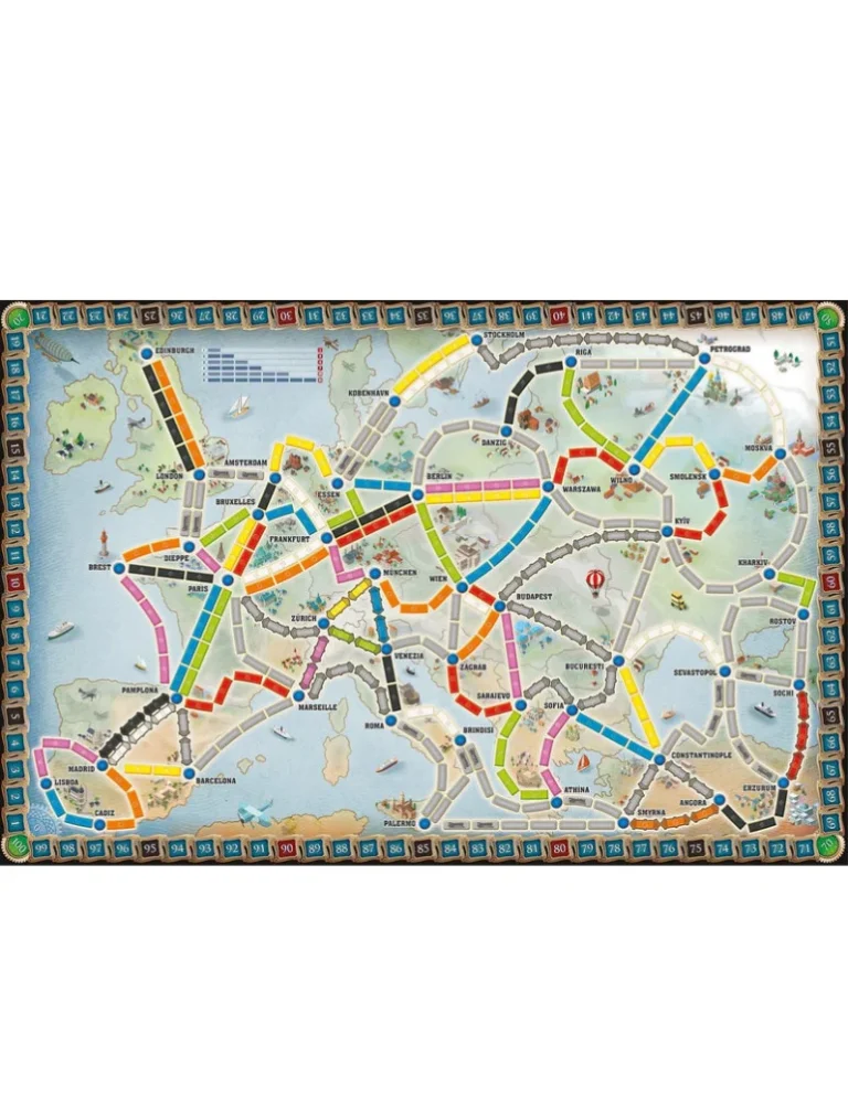 Carte du jeu Ticket to Ride Europe