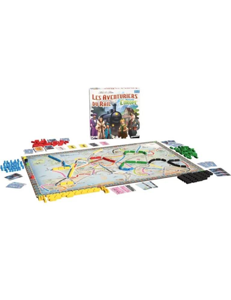 Jeu de société Les Aventuriers du Rail Europe étalé