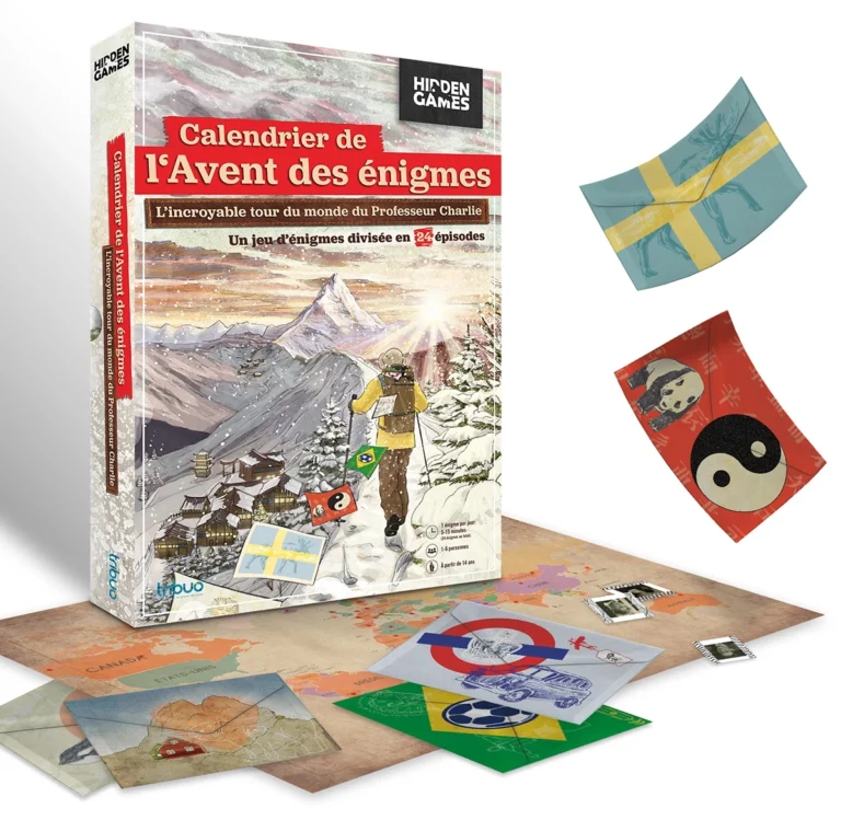 Calendrier de l'Avent des énigmes Hidden Games avec cartes