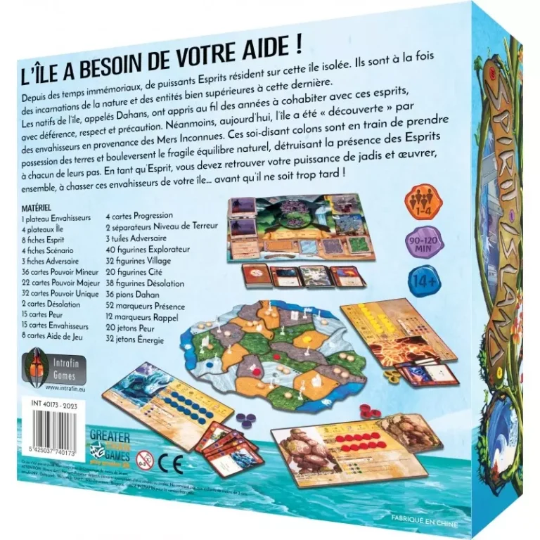 Boîte jeu de société L'Île avec contenu et matériel inclus