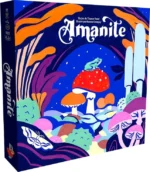 Boîte jeu Amanite illustration fantastique champignons colorés