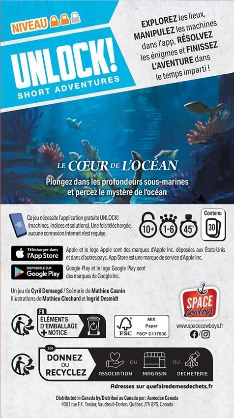 Unlock Short Adventures jeu océan enfants niveau débutant