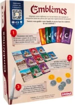 Boîte jeu Emblèmes stratégie cartes royaumes territoires