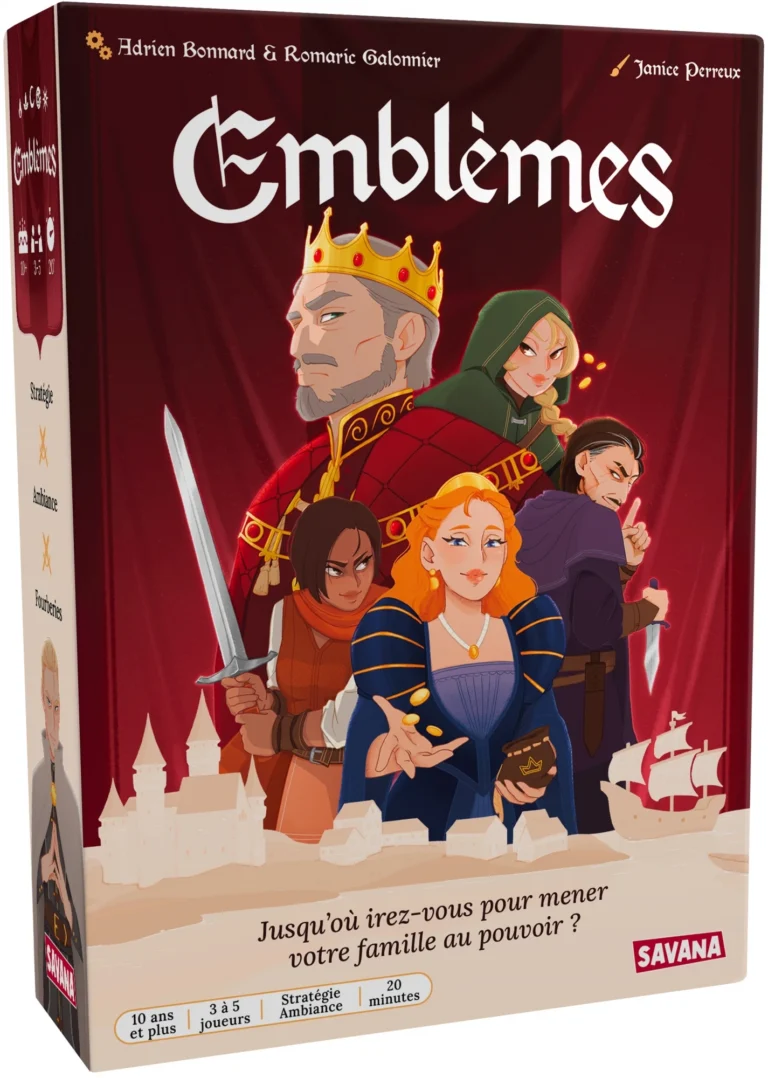 FFNFC0AW72.webp Jeu de société Emblèmes avec personnages royaux et famille