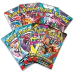 Collection de boosters Pokémon avec cartes et Méga-Évolution