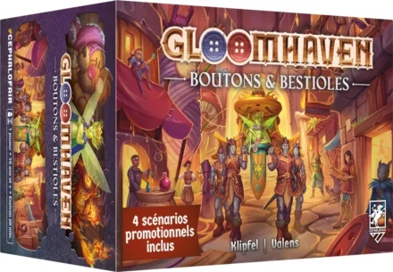 Boîte jeu Gloomhaven Boutons et Bestioles expansion