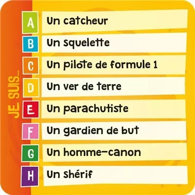 Liste de professions avec lettres A à H en français