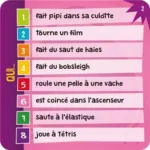 Liste numérotée activités hivernales jeux enfants
