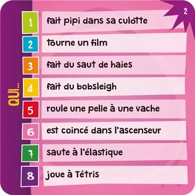 Liste numérotée activités hivernales jeux enfants