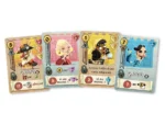 Cartes de jeu colorées avec personnages et règles en français