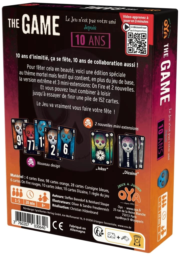 Boîte jeu The Game édition anniversaire 10 ans