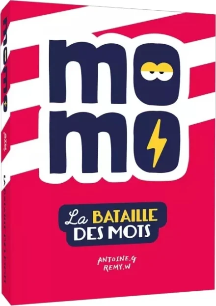 Boîte jeu Memo La Bataille des Mots rose blanc