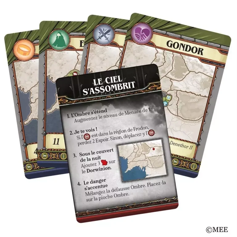 Cartes de jeu Le Seigneur des Anneaux avec instructions en français