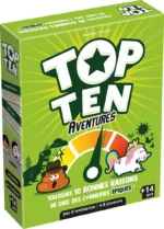 Boîte du jeu Top Ten Aventures, jeu d'ambiance pour enfants