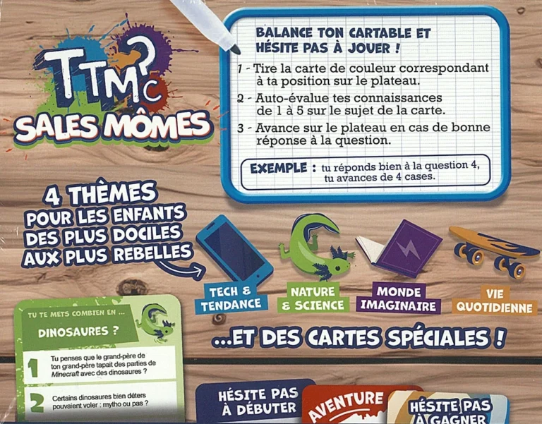 Jeu éducatif Tim Sales Momes avec quatre thèmes pour enfants