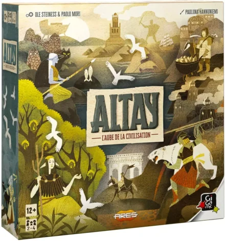 Boîte jeu Atlas aube civilisation illustration fantastique