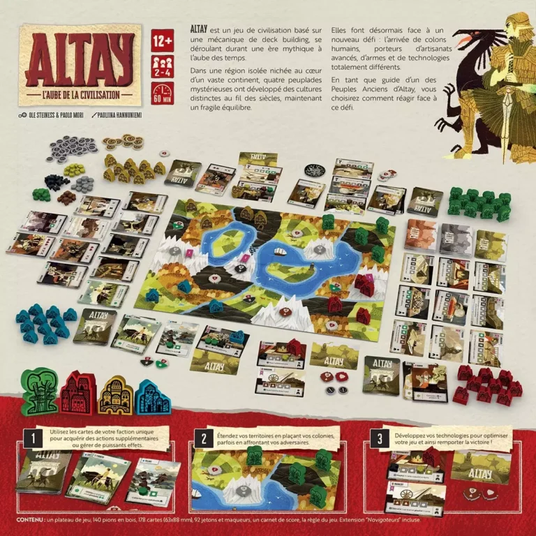 Jeu de plateau Altaï l'Aube de la Civilisation avec composants