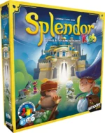 Boîte jeu Splendor Kids château fantastique jaune bleu
