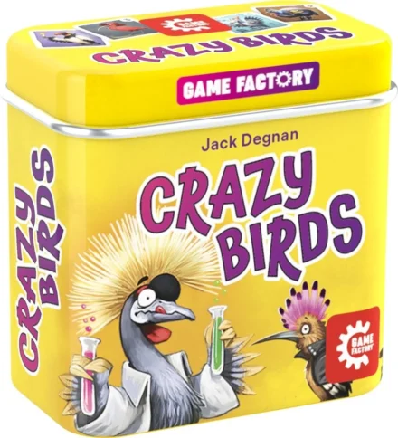 Boîte de jeu Crazy Birds jaune humoristique
