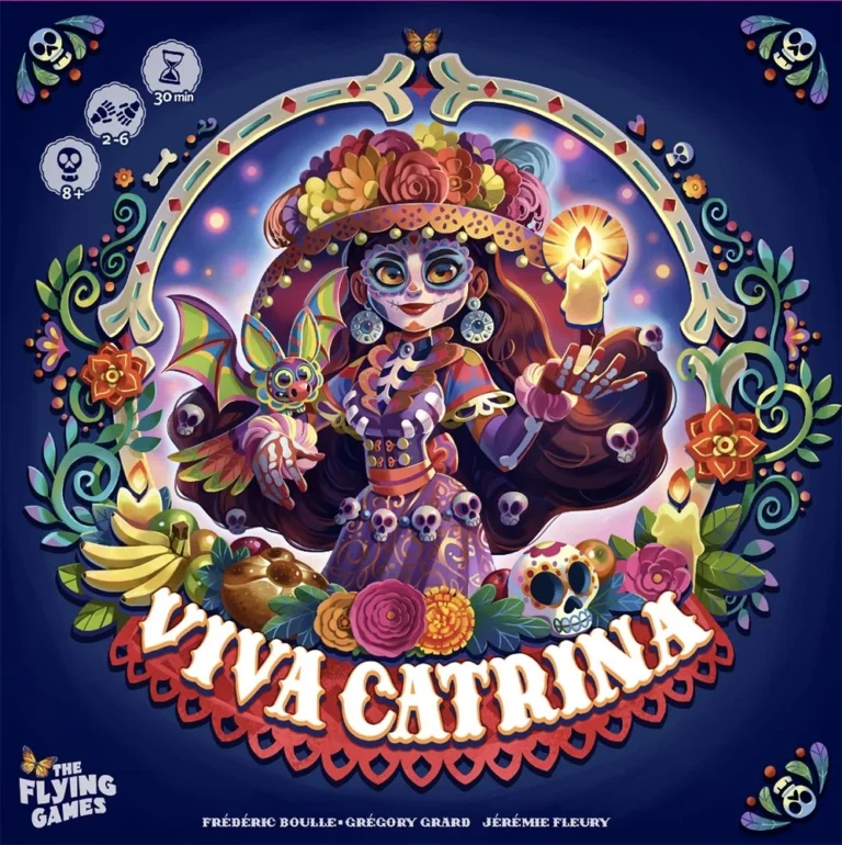 Boîte colorée du jeu Viva Catrina.