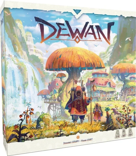 Boîte du jeu de société Dewan colorée