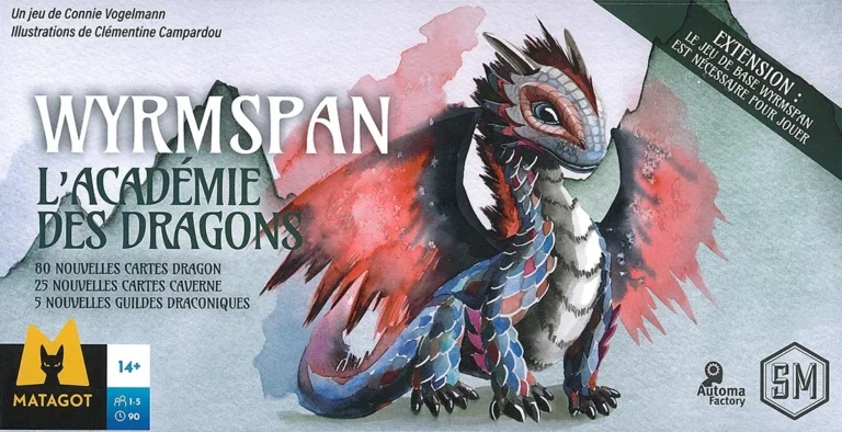 Boîte du jeu Wyrmspan L’Académie des Dragons