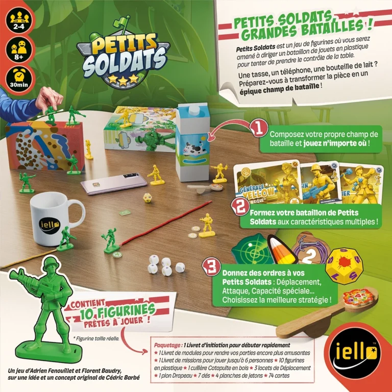 Jeu de figurines Petits Soldats sur table.