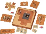 Jeu de fouilles archéologiques avec fossiles de dinosaures.