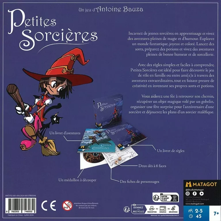 Boîte du jeu de rôle Petites Sorcières.