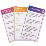 Jeu de cartes avec questions sur films et séries télévisées