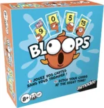 Boîte jeu de cartes Bloops avec personnage marron souriant