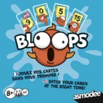 Jeu de cartes Bloops avec personnage marron et cartes numérotées