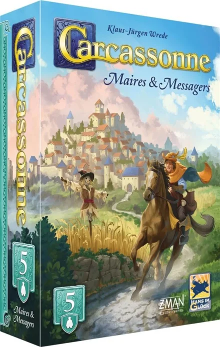 Boîte jeu Carcassonne Maires et Messagers château médiéval