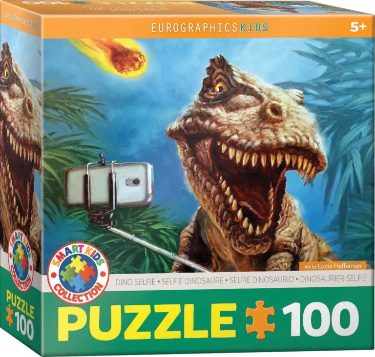 Puzzle enfant dinosaure selfie 100 pièces Eurographics
