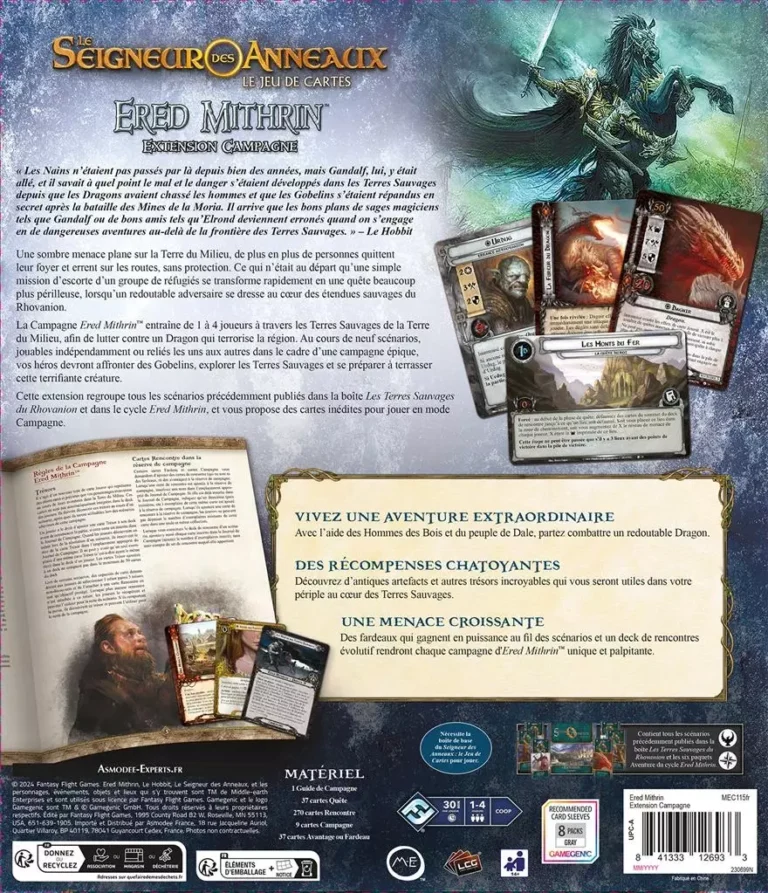 Extension Ered Mithrin jeu cartes Seigneur Anneaux
