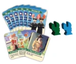 Jeu de cartes Division M avec jetons verts et bleus