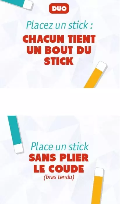 Instructions application colle Duo avec bâtons adhésifs