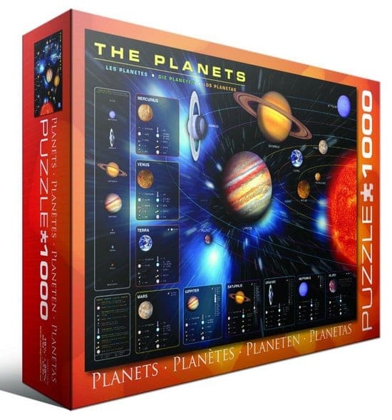 Puzzle 1000 pièces système solaire planètes Eurographics