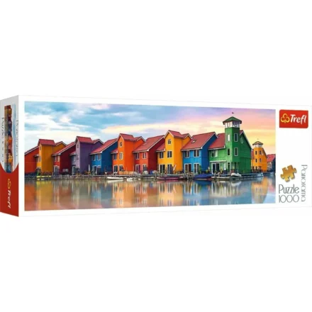 Puzzle Trefl 1000 pièces maisons colorées reflet eau