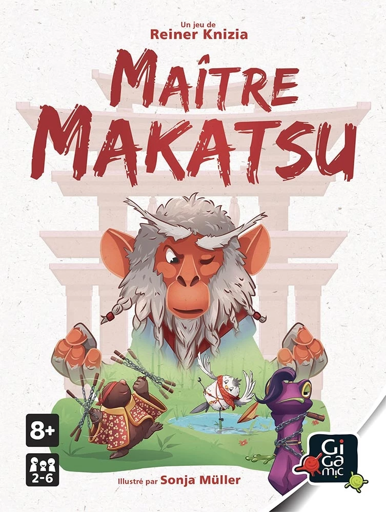 Couverture jeu Maître Makatsu Reiner Knizia illustré Sonja Müller