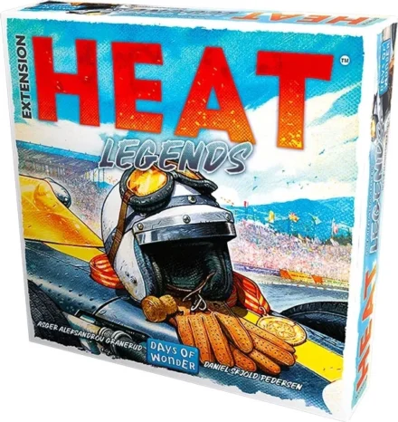 Boîte jeu Heat Legends extension avec casque de pilote